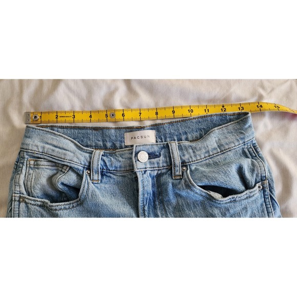 PacSun Stretch Wide Leg Carpenter Jeans Light Wash Blue High Rise Womens Size 26 - Picture 11 of 11